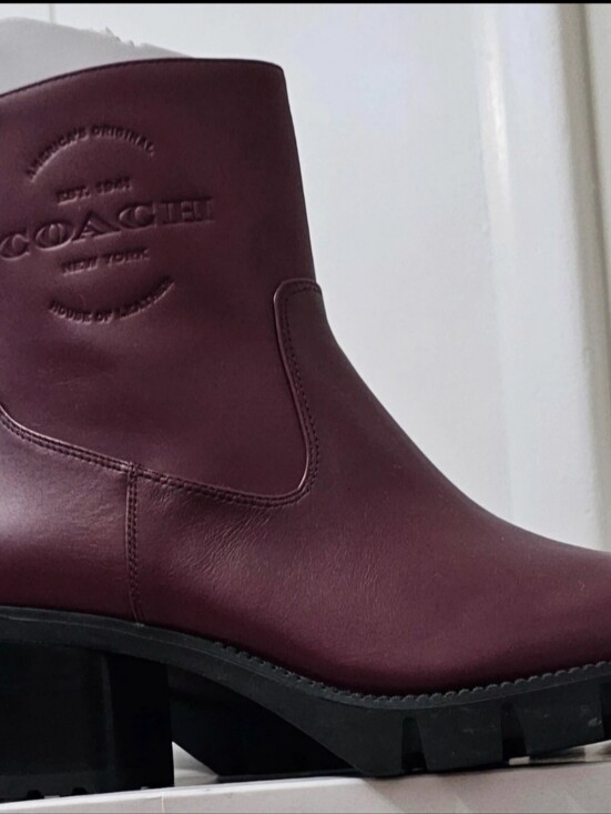 Coach Shoes - Coach Womens Ankle Burgundy Boots